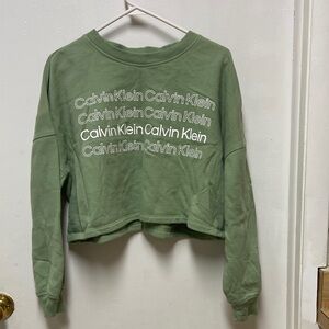 Calvin Klein Olive Green Women's Crew Neck Sweater